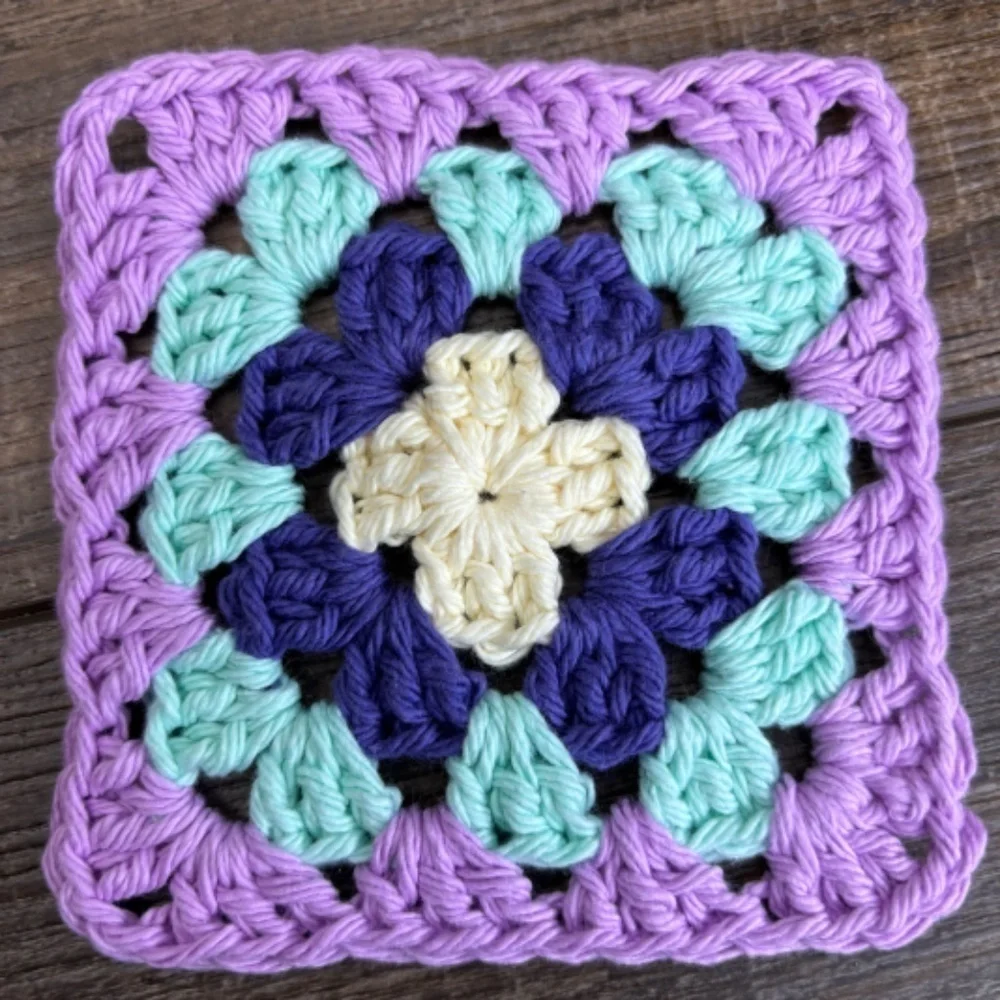 Granny Square Cup Mug Coasters Set of 4‎ Handcrafted Crochet Cotton